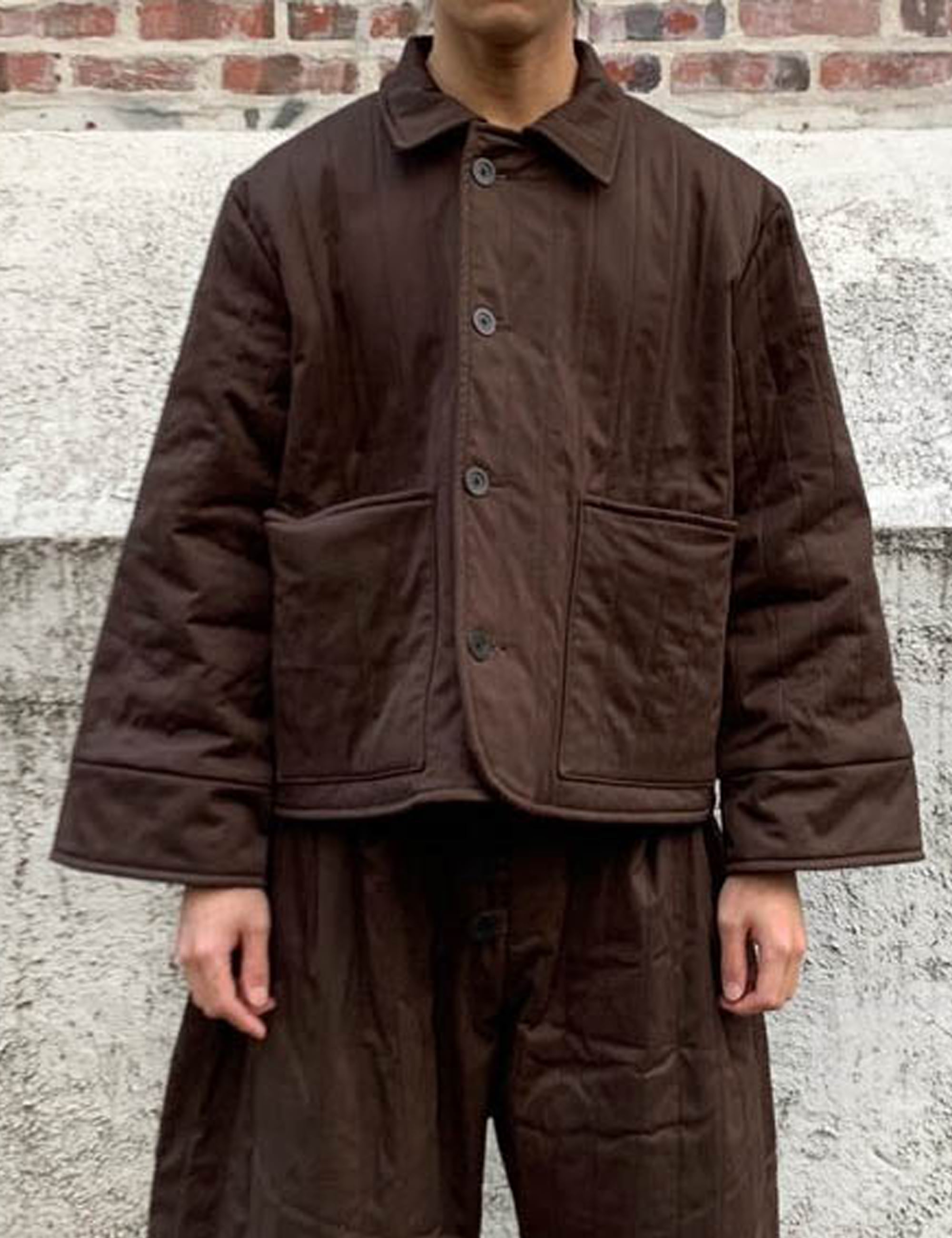 [EXCLUSIVE] JANUARY JACKET_BROWN BRUSHED COTTON, QUILTED