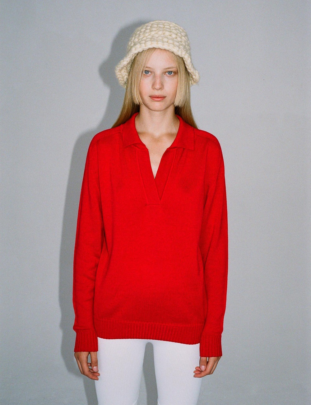 POLO SWEATER_RED