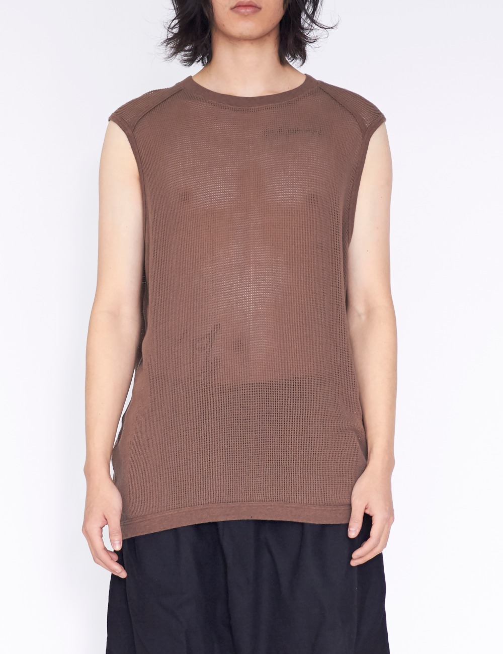 WIDE FIT SL MESH TEE_TAUPE