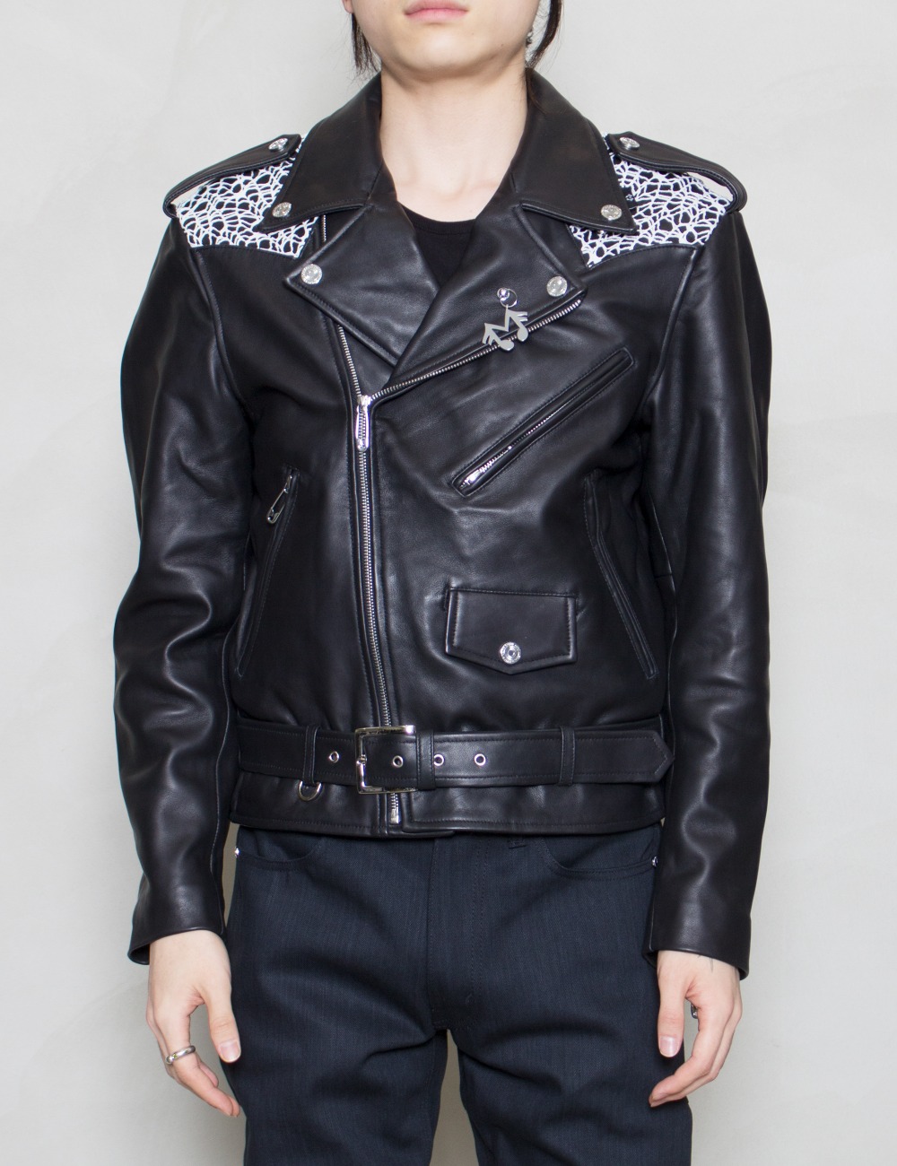 PARK AVE LEATHER RIDERS JACKET_BLACK