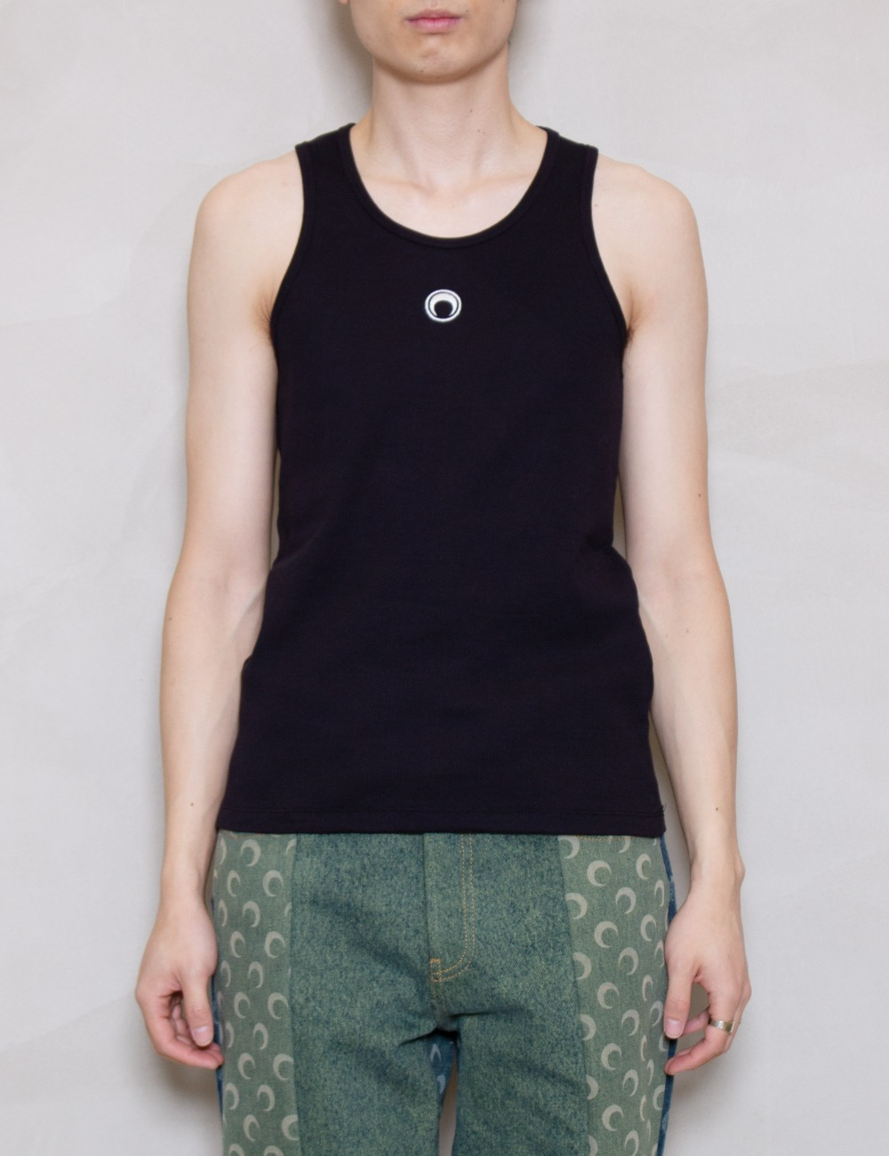 ORGANIC COTTON FITTED TANK_BLACK