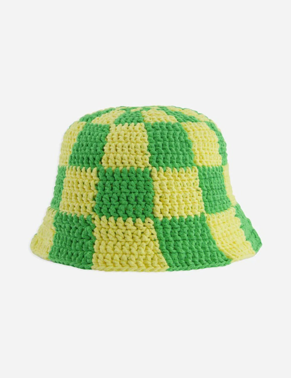 HANDKNITTED HAT IN GREEN&amp;YELLOW