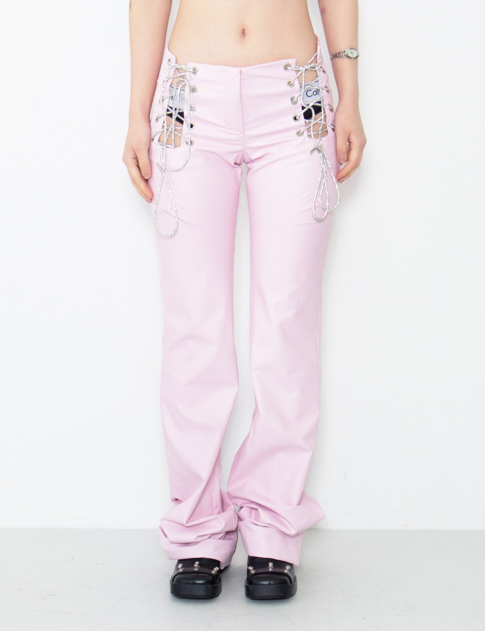 FAUX LEATHER PANTS_PINK
